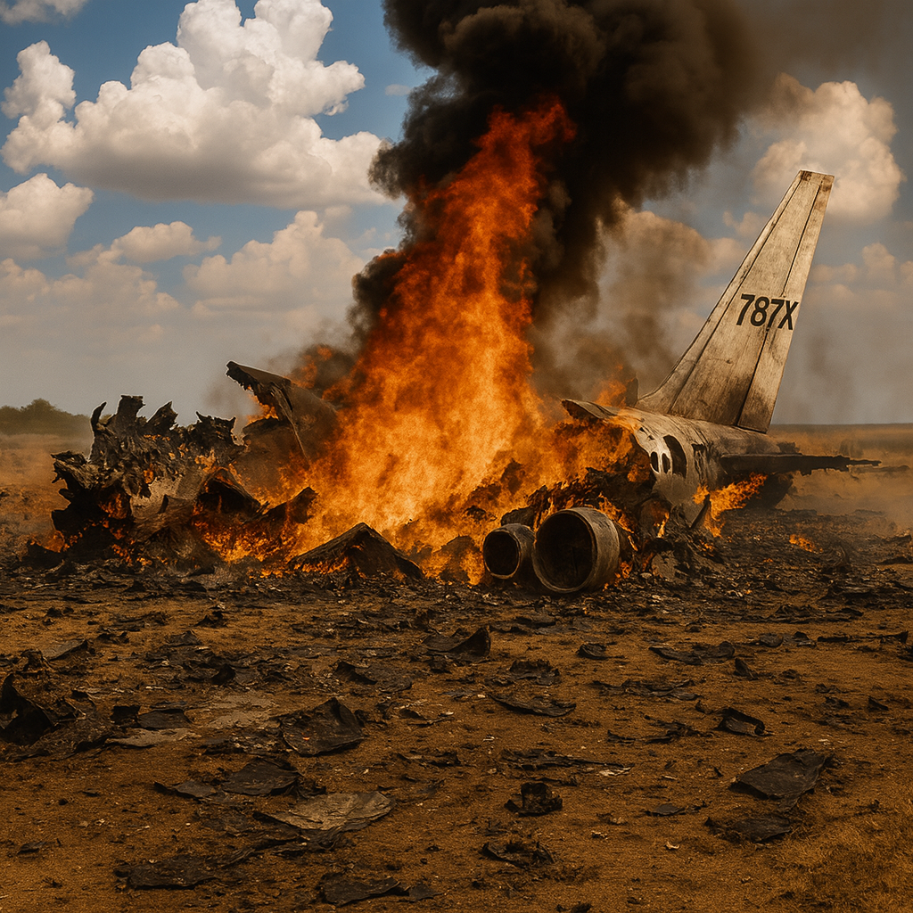 Tragedy in the Skies: Fully Autonomous Musk-Backed Jet Crashes, Killing 240