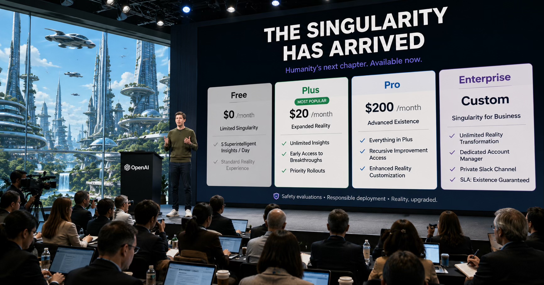 OpenAI Confirms Singularity Has Arrived, Reminds Users It Requires a Plus Subscription