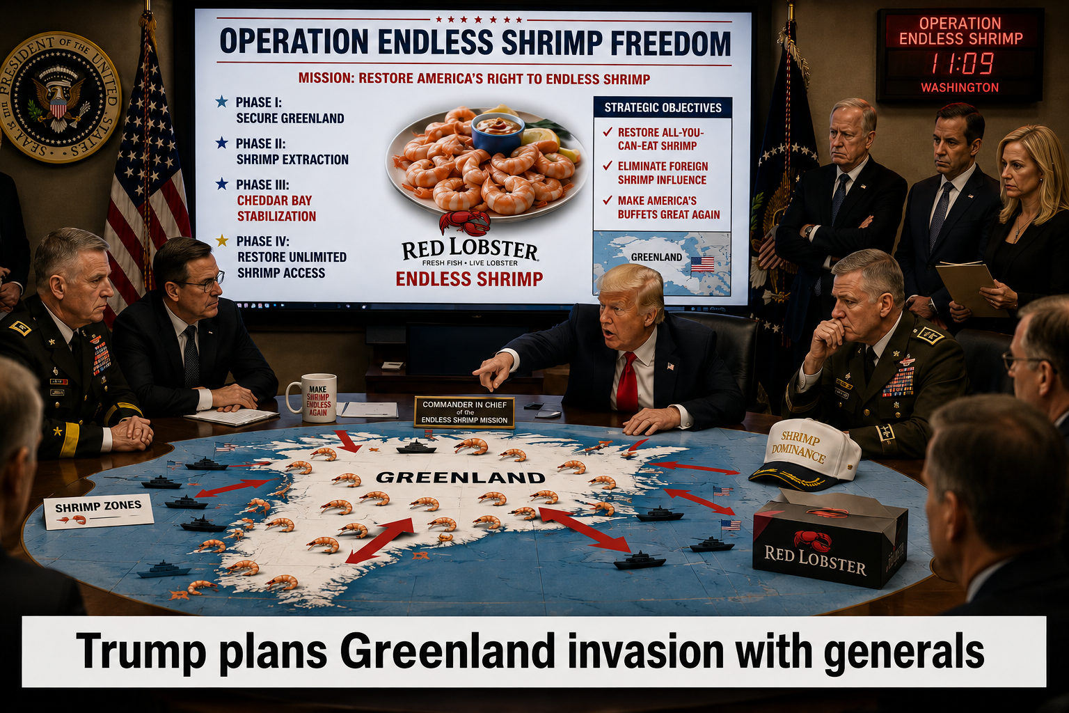 Trump planning greendalnd invasion with generals
