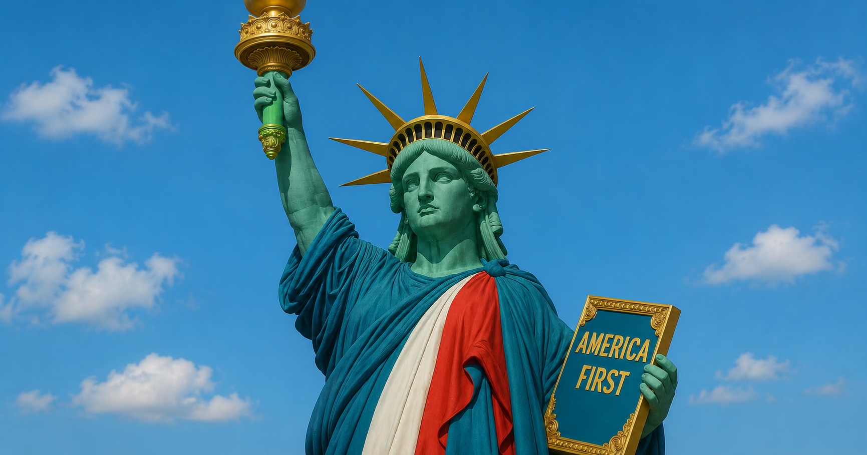 Trump Renames Statue of Liberty to "Statue of America," Orders Bold New Design