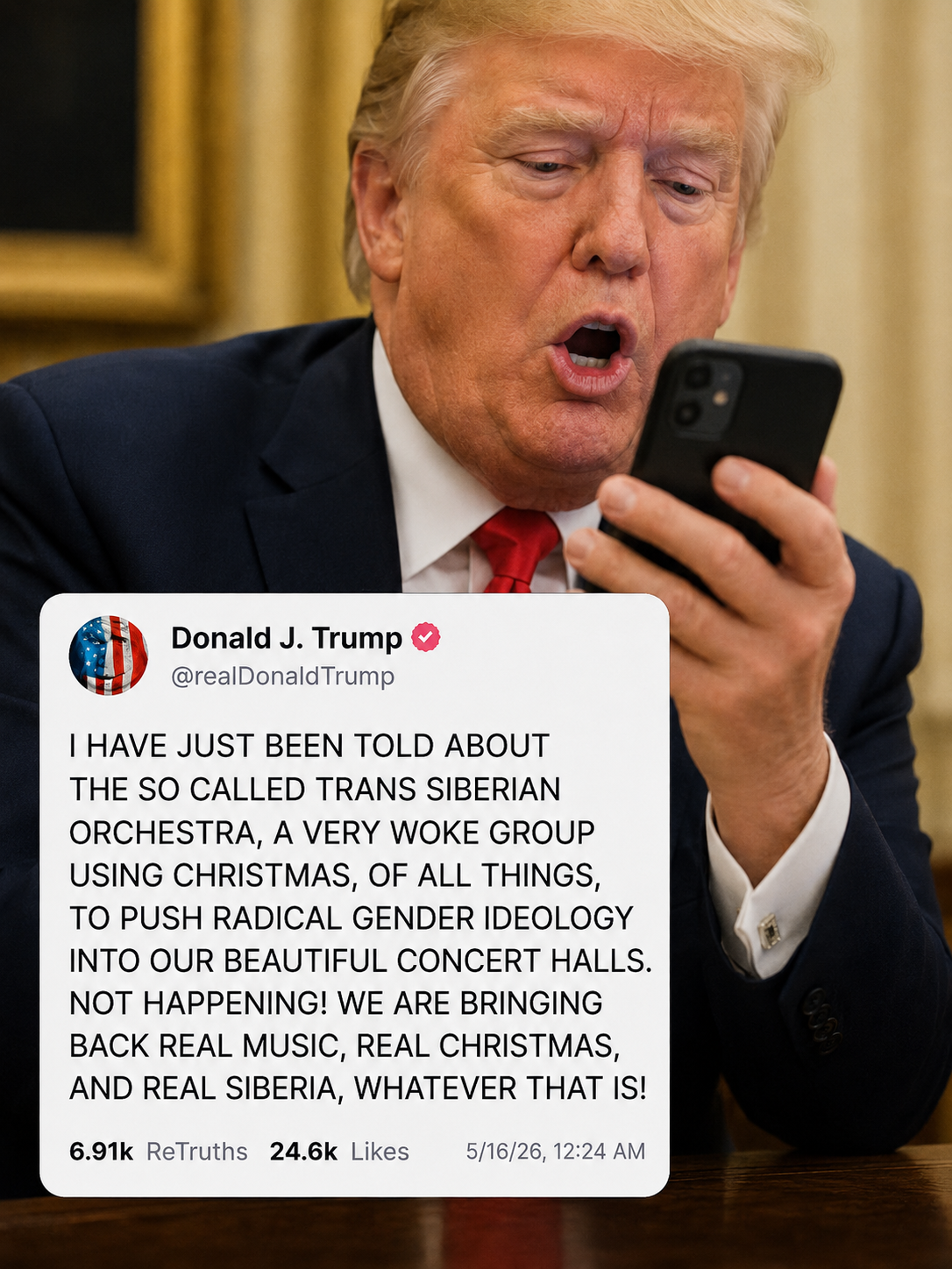 Trump at podium