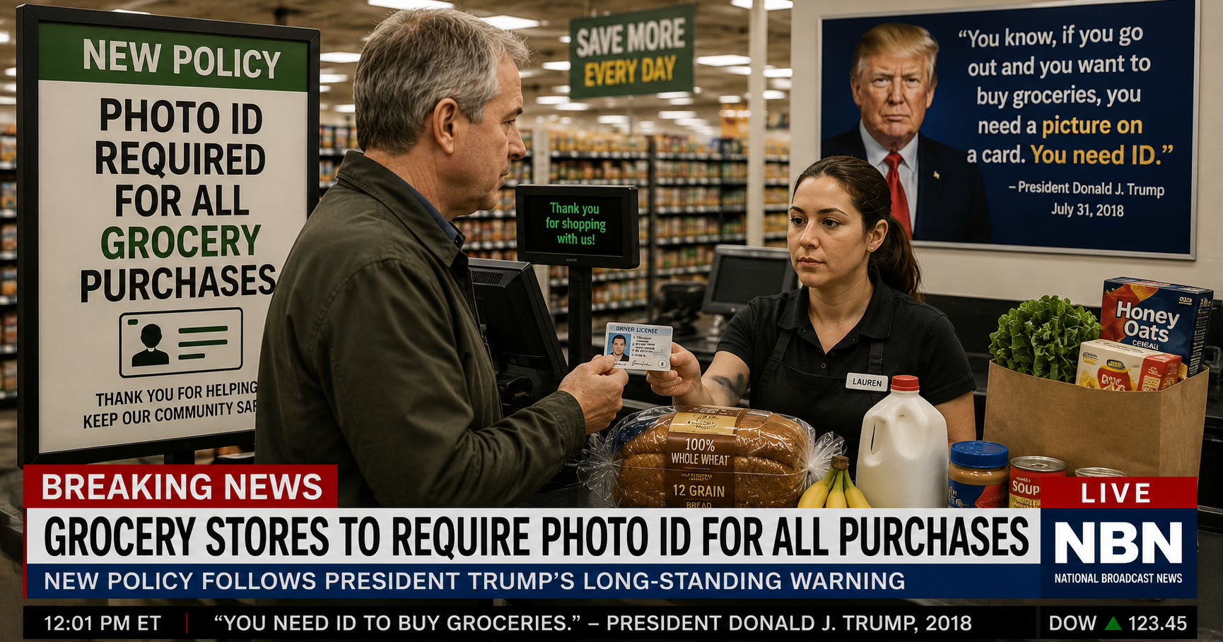Grocery Stores Finally Implement Trump's Long-Awaited Photo ID Policy